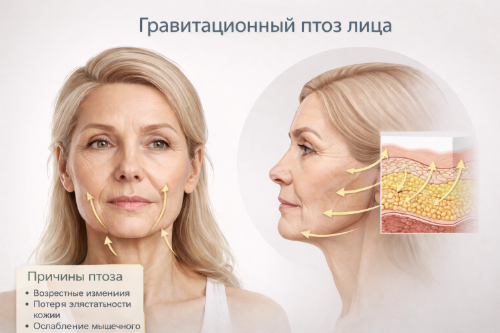Процесс птоза лица