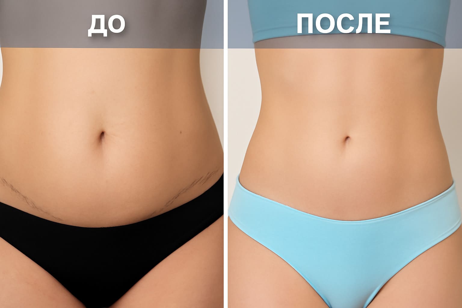 Результат ручной липосакции